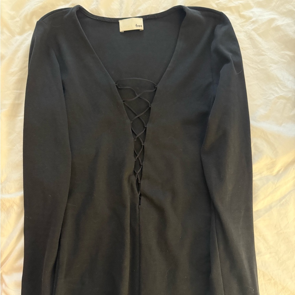 Wilfred Black Lace-Up bodysuit M